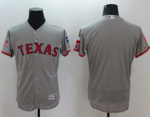 Rangers Blank Grey Fashion Stars & Stripes Flexbase Authentic Stitched MLB Jersey Rangers Blank Grey Fashion Stars & Stripes Flexbase Authentic Stitched MLB Jersey