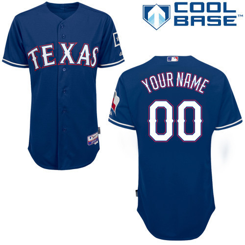 Rangers Blue Customized Men Cool Base Jersey