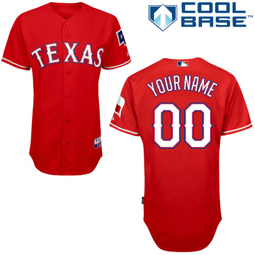 Rangers Red Customized Men Cool Base Jersey