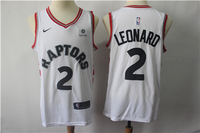 Raptors #2 Kawhi Leonard White Nike Swingman Jersey