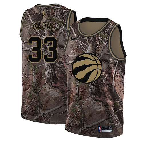 Raptors #33 Marc Gasol Camo Women's Basketball Swingman Realtree Collection Jersey