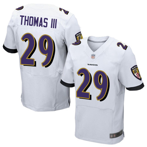 Ravens #29 Earl Thomas III White Men's Stitched Football New Elite Jersey