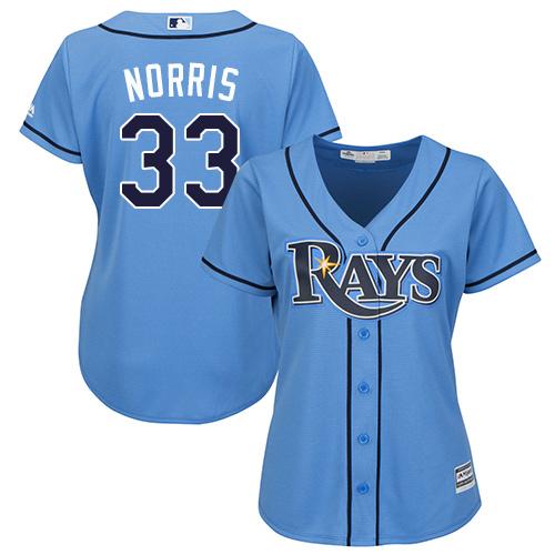 Rays #33 Derek Norris Light Blue Alternate Women's Stitched MLB Jersey Rays #33 Derek Norris Light Blue Alternate Women's Stitched MLB Jersey