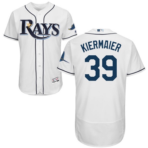 Rays #39 Kevin Kiermaier White Flexbase Authentic Collection Stitched MLB Jersey Rays #39 Kevin Kiermaier White Flexbase Authentic Collection Stitched MLB Jersey