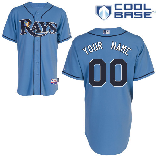 Rays Light Blue Customized Men Cool Base Jersey
