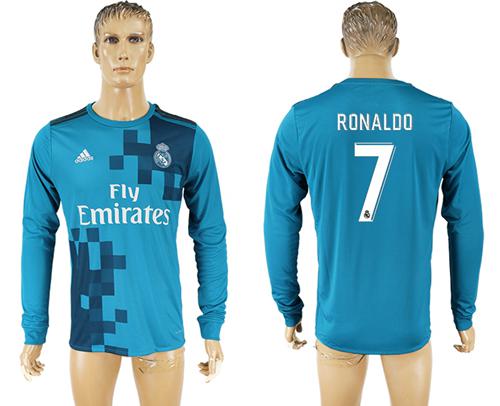 Real Madrid #7 Ronaldo Sec Away Long Sleeves Soccer Club Jersey Real Madrid #7 Ronaldo Sec Away Long Sleeves Soccer Club Jersey