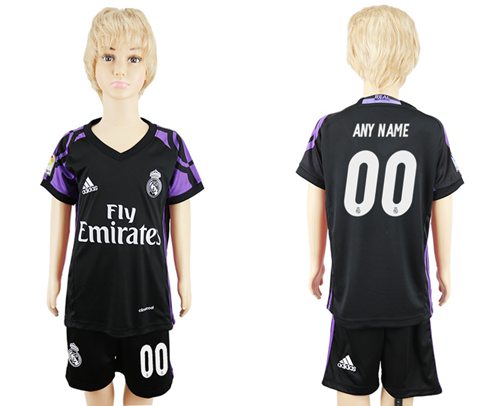 Real Madrid Personalized Black Kid Soccer Club Jersey Real Madrid Personalized Black Kid Soccer Club Jersey