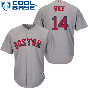 Red Sox #14 Jim Rice Grey Road Women's Stitched MLB Jersey