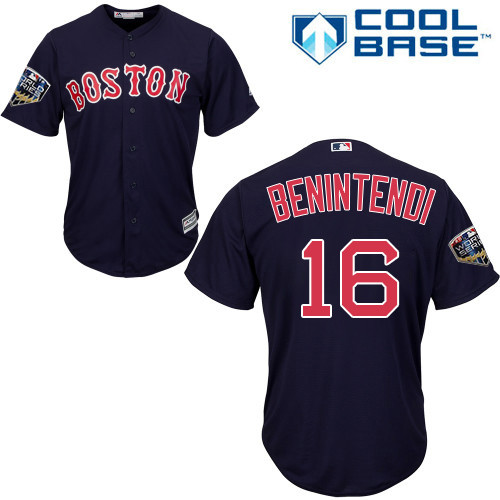 Red Sox #16 Andrew Benintendi Navy Blue New Cool Base 2018 World Series Stitched MLB Jersey Red Sox #16 Andrew Benintendi Navy Blue New Cool Base 2018 World Series Stitched MLB Jersey