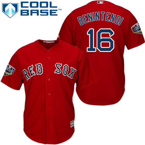 Red Sox #16 Andrew Benintendi Red New Cool Base 2018 World Series Stitched MLB Jersey Red Sox #16 Andrew Benintendi Red New Cool Base 2018 World Series Stitched MLB Jersey
