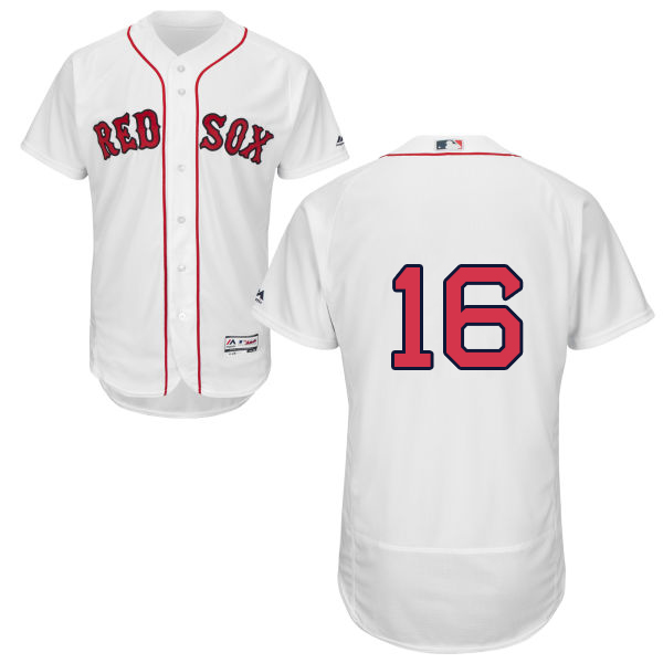 Red Sox #16 Andrew Benintendi White Flexbase Authentic Collection Stitched MLB Jersey Red Sox #16 Andrew Benintendi White Flexbase Authentic Collection Stitched MLB Jersey