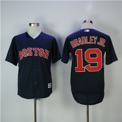 Red Sox #19 Jackie Bradley Jr. Navy Cool Base Stitched MLB Jersey