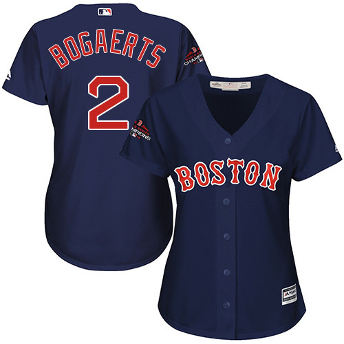 Red Sox #2 Xander Bogaerts Navy Blue Alternate 2018 World Series Champions Women's Stitched MLB Jersey Red Sox #2 Xander Bogaerts Navy Blue Alternate 2018 World Series Champions Women's Stitched MLB Jersey