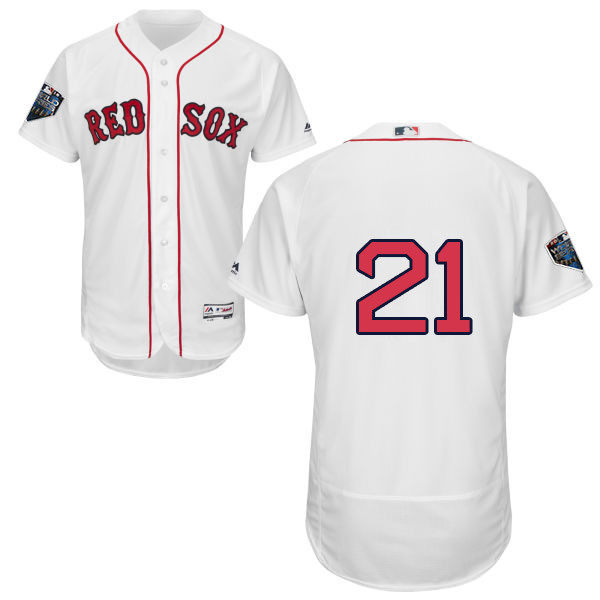 Red Sox #21 Roger Clemens White Flexbase Authentic Collection 2018 World Series Stitched MLB Jersey Red Sox #21 Roger Clemens White Flexbase Authentic Collection 2018 World Series Stitched MLB Jersey