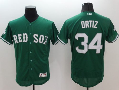 Red Sox #34 David Ortiz Green Celtic Flexbase Authentic Collection Stitched MLB Jersey Red Sox #34 David Ortiz Green Celtic Flexbase Authentic Collection Stitched MLB Jersey
