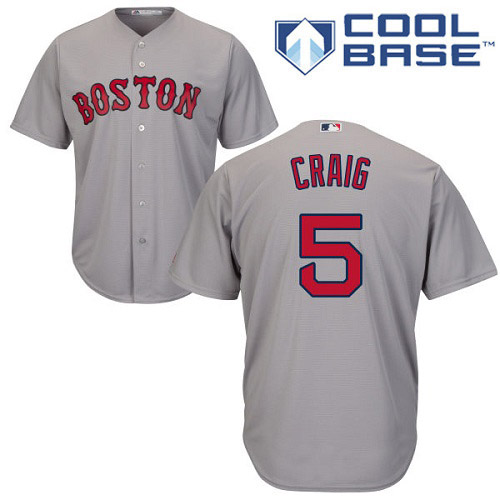 Red Sox #5 Allen Craig Grey Road Women's Stitched MLB Jersey
