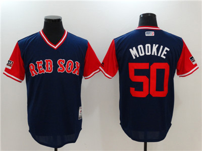 Red Sox #50 Mookie Betts Mookie Navy 2018 Players' Weekend Authentic Team Jersey Red Sox #50 Mookie Betts Mookie Navy 2018 Players' Weekend Authentic Team Jersey