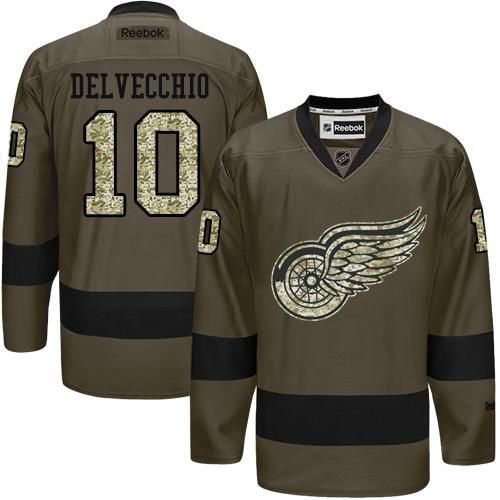Red Wings #10 Alex Delvecchio Green Salute to Service Stitched NHL Jersey Red Wings #10 Alex Delvecchio Green Salute to Service Stitched NHL Jersey