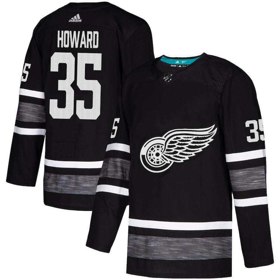 Red Wings #35 Jimmy Howard Black Authentic 2019 All-Star Stitched Hockey Jersey Red Wings #35 Jimmy Howard Black Authentic 2019 All-Star Stitched Hockey Jersey