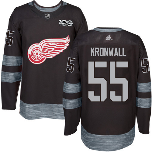 Red Wings #55 Niklas Kronwall Black 1917-2017 100th Anniversary Stitched NHL Jersey Red Wings #55 Niklas Kronwall Black 1917-2017 100th Anniversary Stitched NHL Jersey