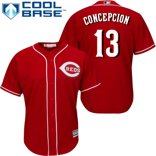 Reds #13 Dave Concepcion Red Cool Base Stitched Youth MLB Jersey Reds #13 Dave Concepcion Red Cool Base Stitched Youth MLB Jersey