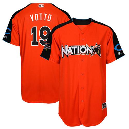 Reds #19 Joey Votto Orange 2017 All-Star National League Stitched MLB Jersey Reds #19 Joey Votto Orange 2017 All-Star National League Stitched MLB Jersey