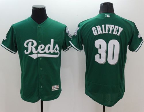 Reds #30 Ken Griffey Green Celtic Flexbase Authentic Collection Stitched MLB Jersey Reds #30 Ken Griffey Green Celtic Flexbase Authentic Collection Stitched MLB Jersey
