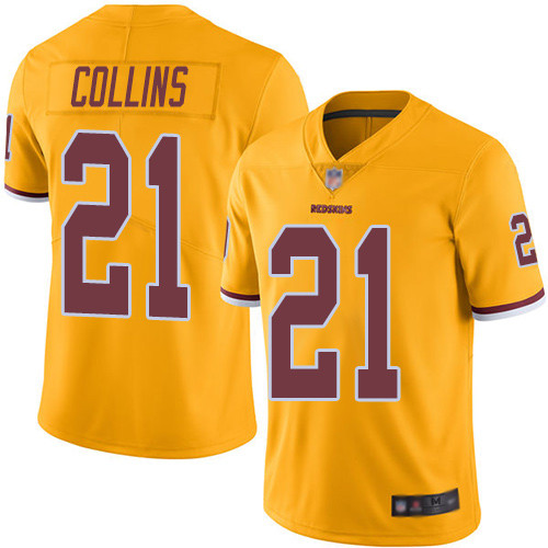 Redskins #21 Landon Collins Gold Youth Stitched Football Limited Rush Jersey