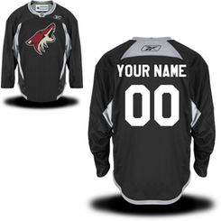 Reebok Arizona Coyotes Men's Practice Alternate Custom Jersey - Black