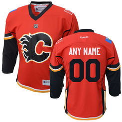 Reebok Calgary Flames Infant Replica Home Custom Jersey - Red