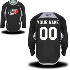 Reebok Carolina Hurricanes Men's Practice Alternate Custom Jersey - Black