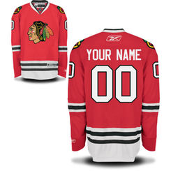 Reebok Chicago Blackhawks Custom Youth Premier Home Jersey