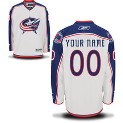 Reebok Columbus Blue Jackets Men's Premier Away Custom Jersey - White