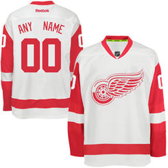 Reebok Detroit Red Wings EDGE Authentic Custom Road Jersey - White