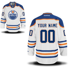 Reebok Edmonton Oilers Men's Premier Away Custom Jersey - White