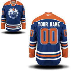 Reebok Edmonton Oilers Men's Premier Home Custom Jersey - Royal Blue