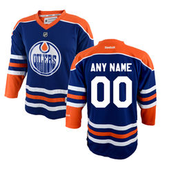 Reebok Edmonton Oilers Preschool Replica Home Custom Jersey - Royal Blue
