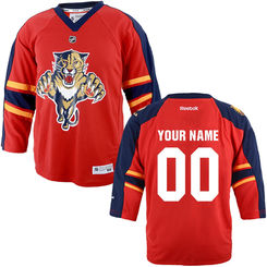 Reebok Florida Panthers Infant Replica Home Custom Jersey - Red