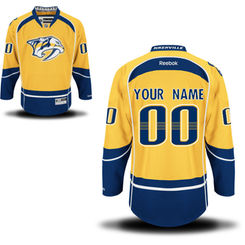 Reebok Nashville Predators Custom Youth Premier Home Jersey