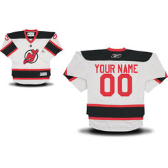 Reebok New Jersey Devils Youth Replica Away Custom Jersey - White