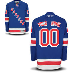 Reebok New York Rangers Custom Youth Premier Home Jersey