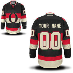 Reebok Ottawa Senators Men's Premier Alternate Custom Jersey - Black