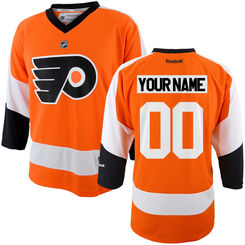 Reebok Philadelphia Flyers Toddler Replica Home Custom Jersey - Orange