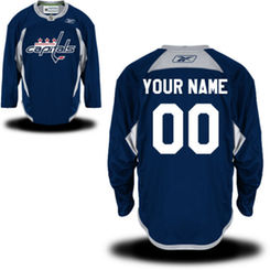 Reebok Washington Capitals Men's Practice Team Custom Jersey - Navy Blue Reebok Washington Capitals Men's Practice Team Custom Jersey - Navy Blue