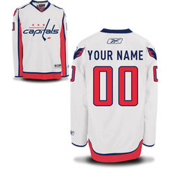 Reebok Washington Capitals Men's Premier Away Custom Jersey - White Reebok Washington Capitals Men's Premier Away Custom Jersey - White