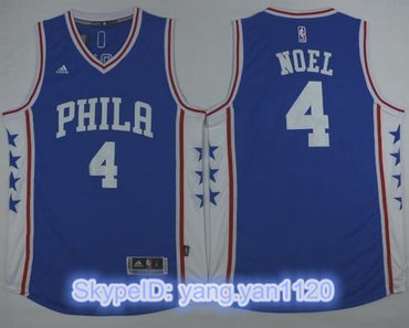 Revolution 30 76ers #4 Nerlens Noel Blue Stitched NBA Jersey Revolution 30 76ers #4 Nerlens Noel Blue Stitched NBA Jersey