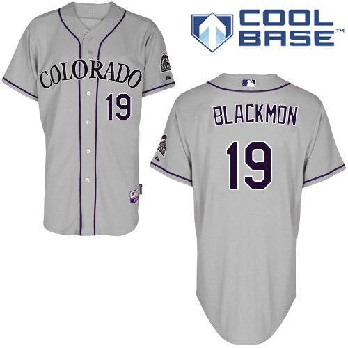 Rockies #19 Charlie Blackmon Grey Road Women's Stitched MLB Jersey