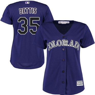 Rockies #35 Chad Bettis Purple Alternate Women's Stitched MLB Jersey Rockies #35 Chad Bettis Purple Alternate Women's Stitched MLB Jersey