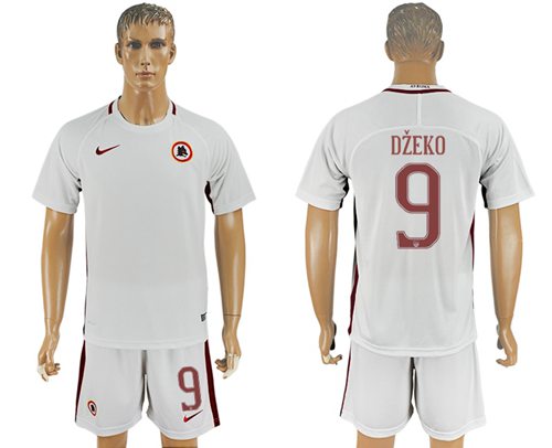 Roma #9 Dzeko Away Soccer Club Jersey Roma #9 Dzeko Away Soccer Club Jersey