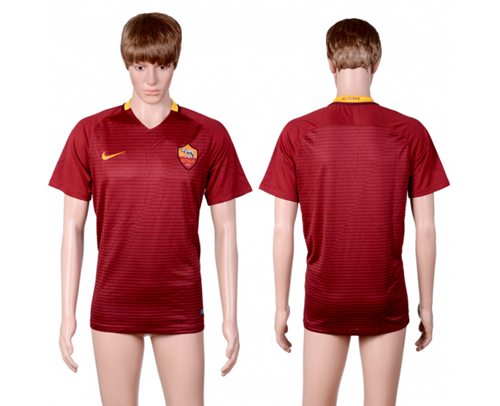 Roma Blank Red Home Soccer Club Jersey